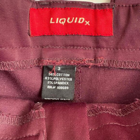 Y2K Liquid X Burgundy Low-rise Pants - Picture 7 of 8